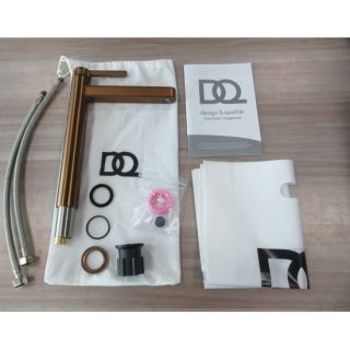 Смеситель для раковины DQ высокий Bonn браш.роз.золото (DA1702033)